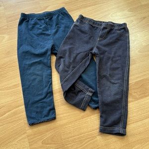 8/$25  2 Pairs of Leggings BabyGap and Carters 18-24 months Blue Leggings